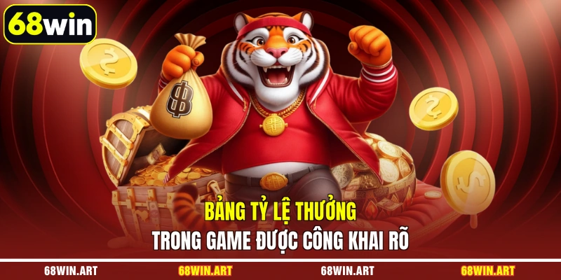 Bảng tỷ lệ thưởng trong game được công khai rõ